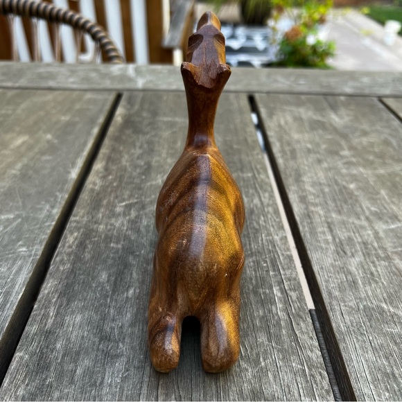 Vintage Hand Carved Wood Sitting Camel Sculpture Shelf Figurine 5” - Picture 7 of 8